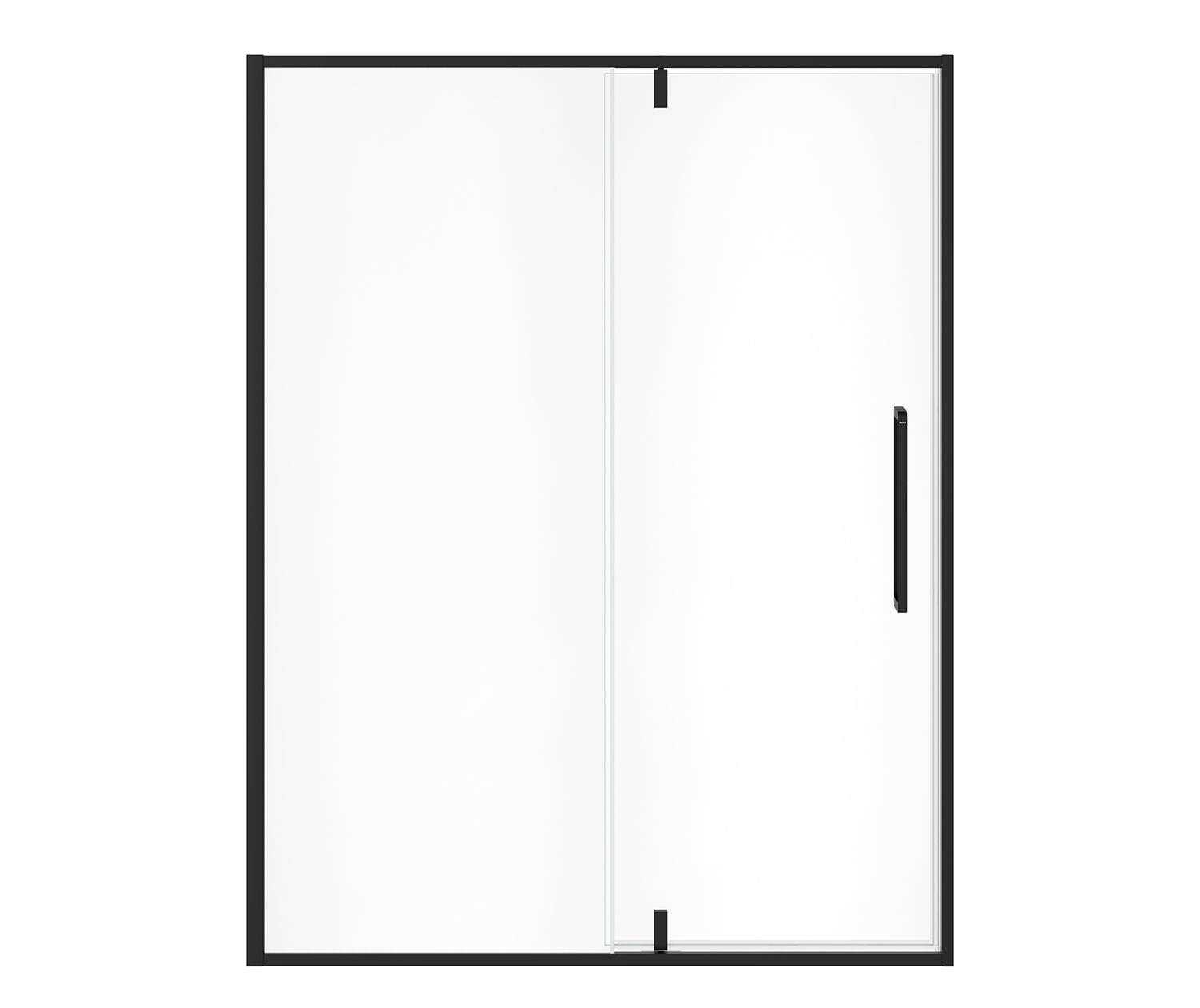 Uptown 57-59 x 76 in. 8 mm Pivot Shower Door for Alcove Installation with Clear glass in Matte Black - Plumbing Market