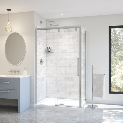 Maax Uptown Return Panel for 32 in. Base with Clear glass in Chrome 135327-900-084-000 - Plumbing Market