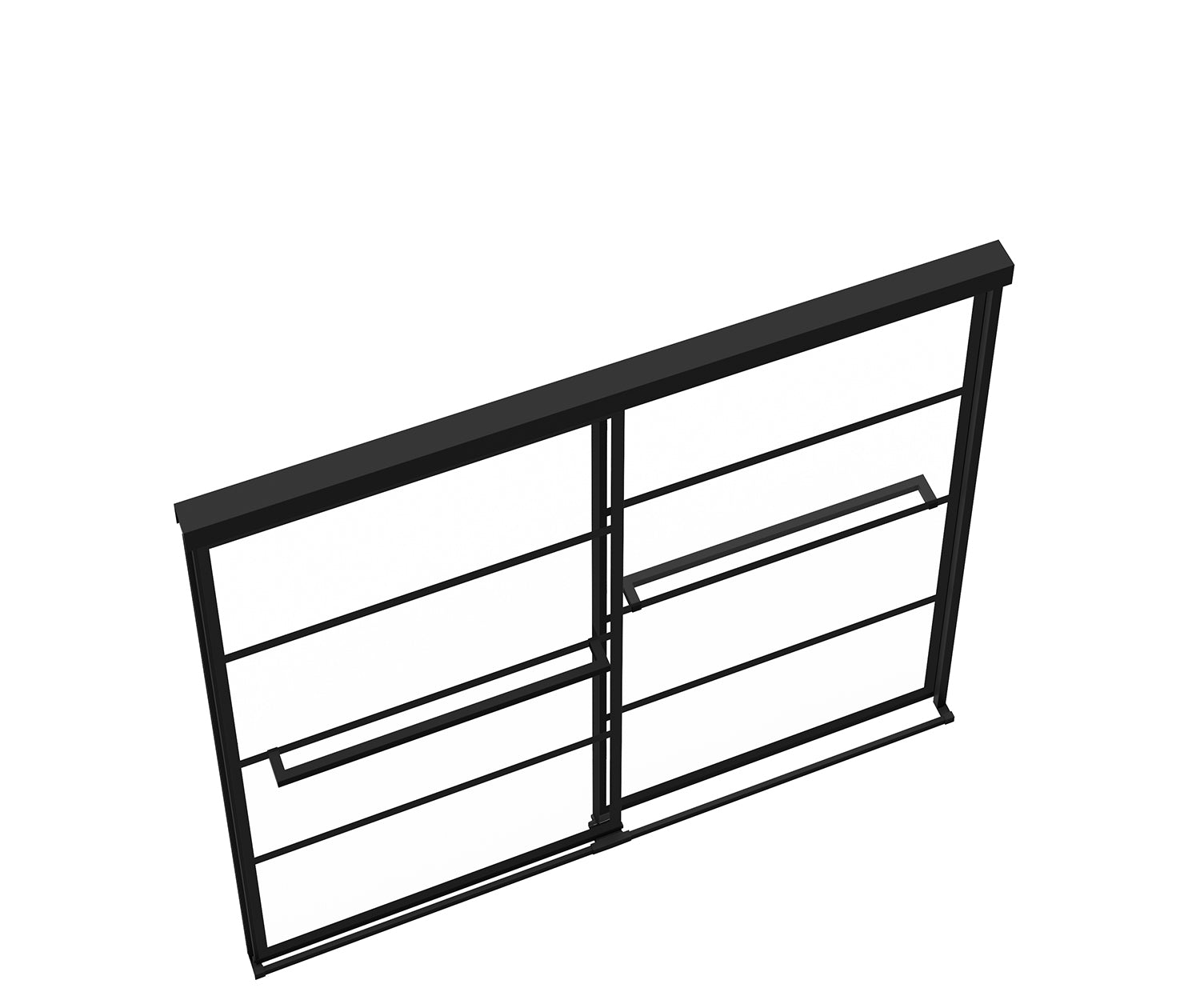 Incognito 57 Shaker 56-59 x 56 ¾ in. 8mm Bypass Tub Door for Alcove Installation with Shaker glass in Matte Black - Plumbing Market