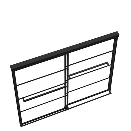 Incognito 57 Shaker 56-59 x 56 ¾ in. 8mm Bypass Tub Door for Alcove Installation with Shaker glass in Matte Black - Plumbing Market