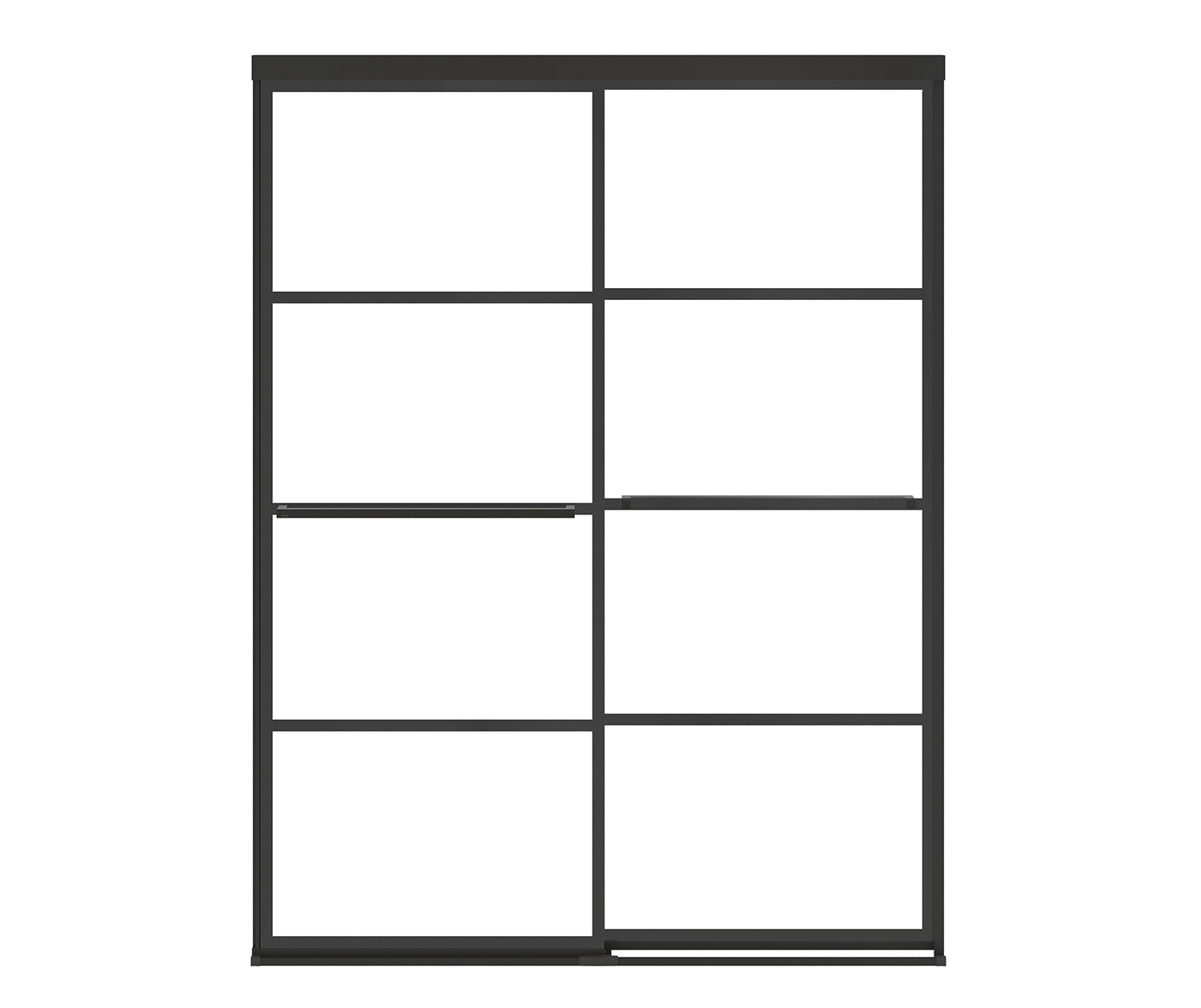 Incognito 76 Shaker 56-59 x 76 in. 8mm Bypass Shower Door for Alcove Installation with Shaker glass in Matte Black - Plumbing Market