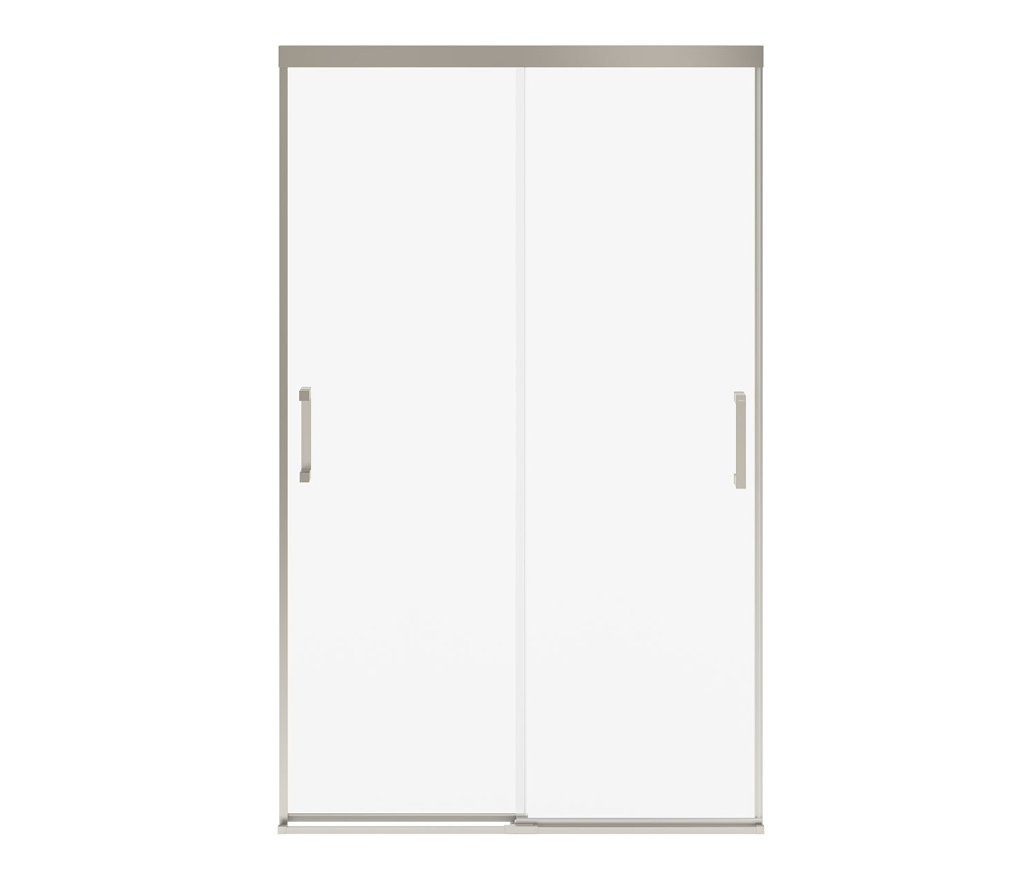 Incognito 76 44-47 x 76 in. 8mm Bypass Shower Door for Alcove Installation with Clear glass in Brushed Nickel - Plumbing Market