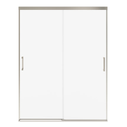 Incognito 76 56-59 x 76 in. 8mm Bypass Shower Door for Alcove Installation with Clear glass in Brushed Nickel - Plumbing Market