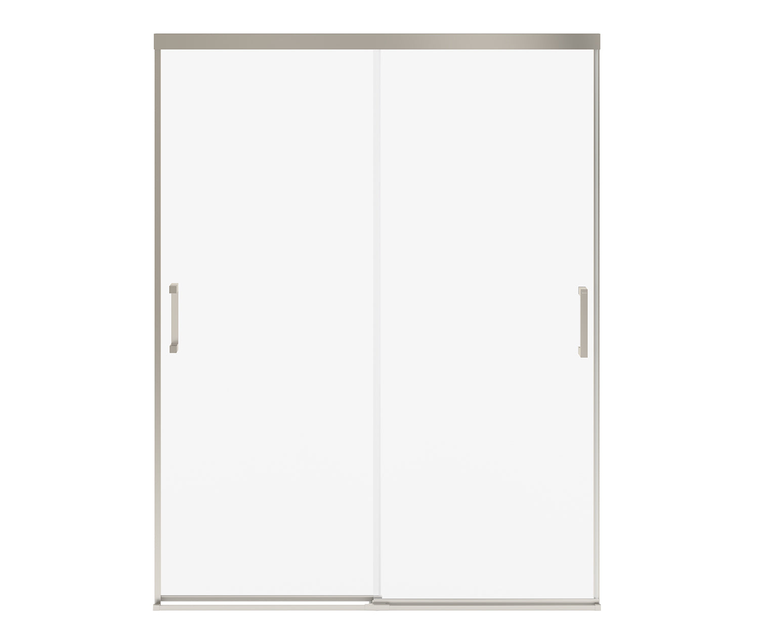Incognito 76 56-59 x 76 in. 8mm Bypass Shower Door for Alcove Installation with Clear glass in Brushed Nickel - Plumbing Market