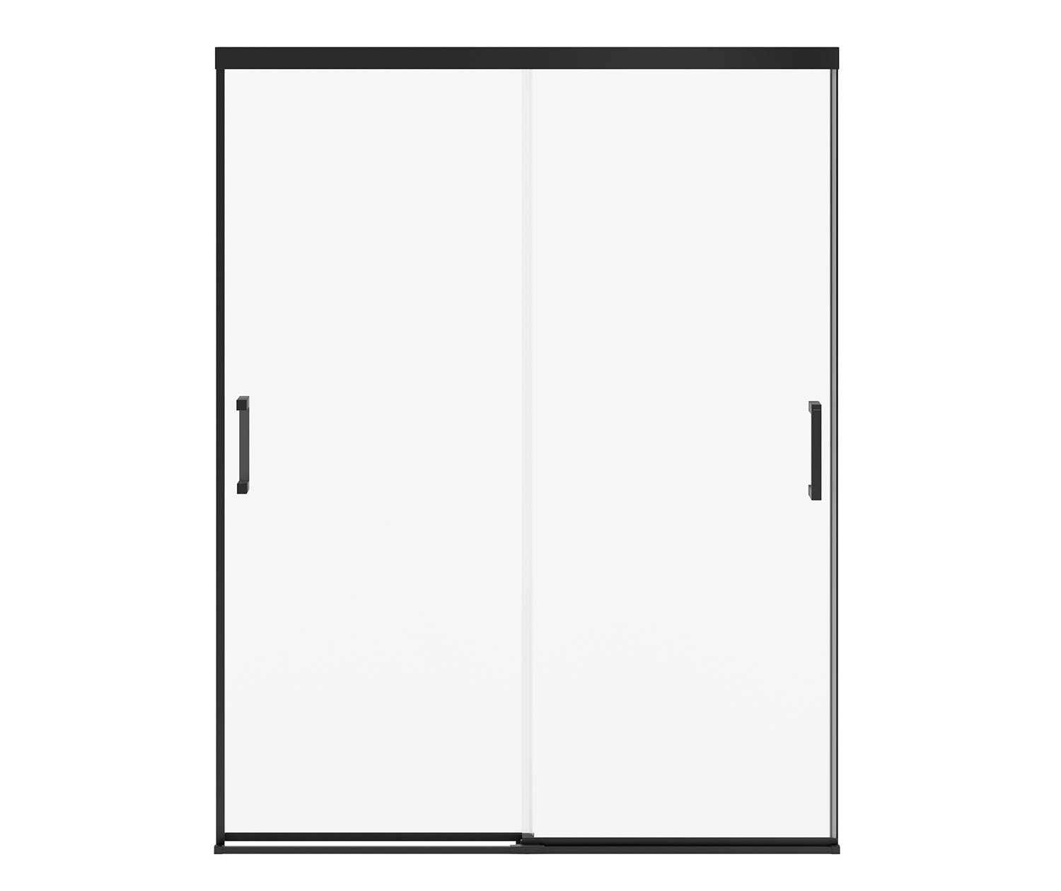 Incognito 76 56-59 x 76 in. 8mm Bypass Shower Door for Alcove Installation with Clear glass in Matte Black - Plumbing Market