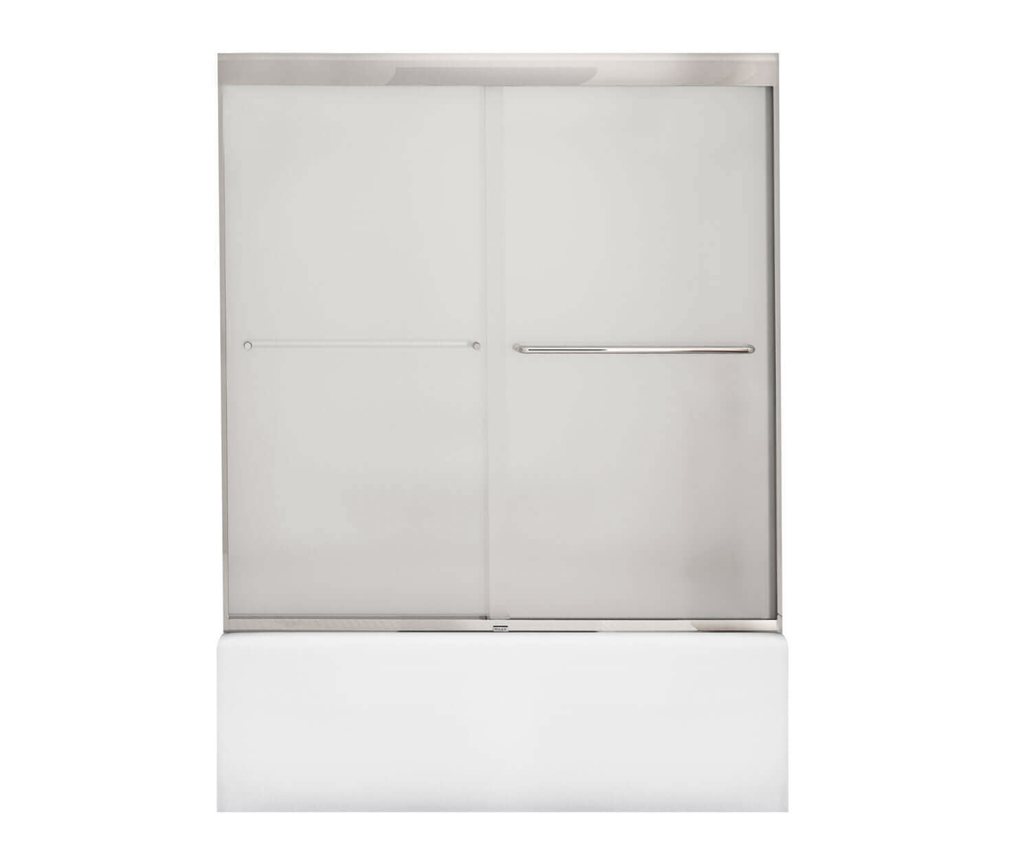 Maax Aura 55-59 x 57 in. 6 mm Sliding Tub Door for Alcove Installation with Frosted glass in Chrome 135661-978-084-000 - Plumbing Market