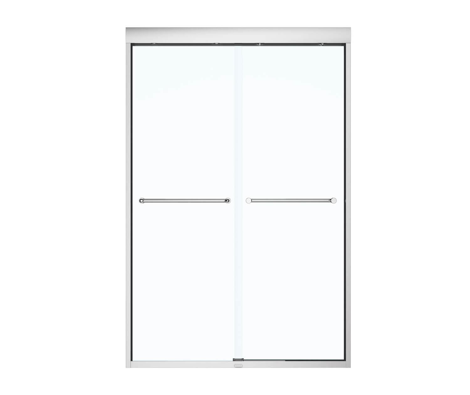 Aura 43-47 x 71 in. 6 mm Bypass Shower Door for Alcove Installation with Clear glass in Chrome - Plumbing Market