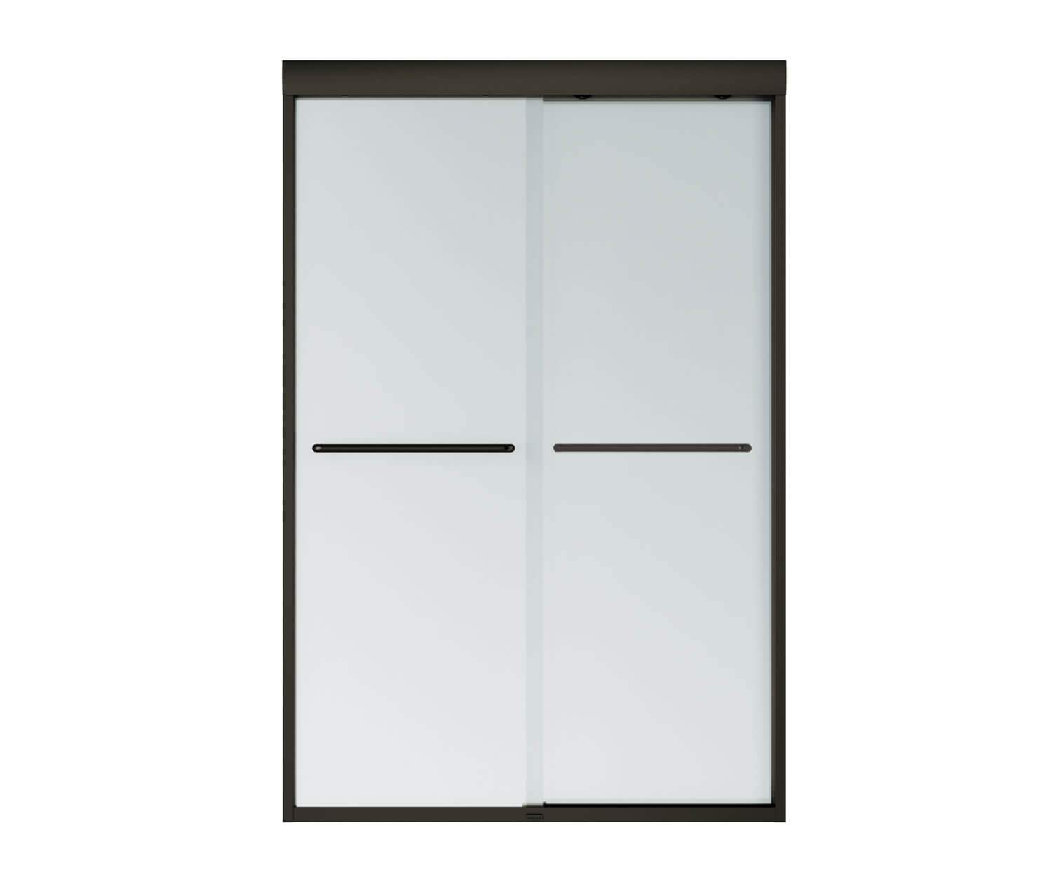 Aura 43-47 x 71 in. 6 mm Bypass Shower Door for Alcove Installation with Frosted glass in Dark Bronze - Plumbing Market