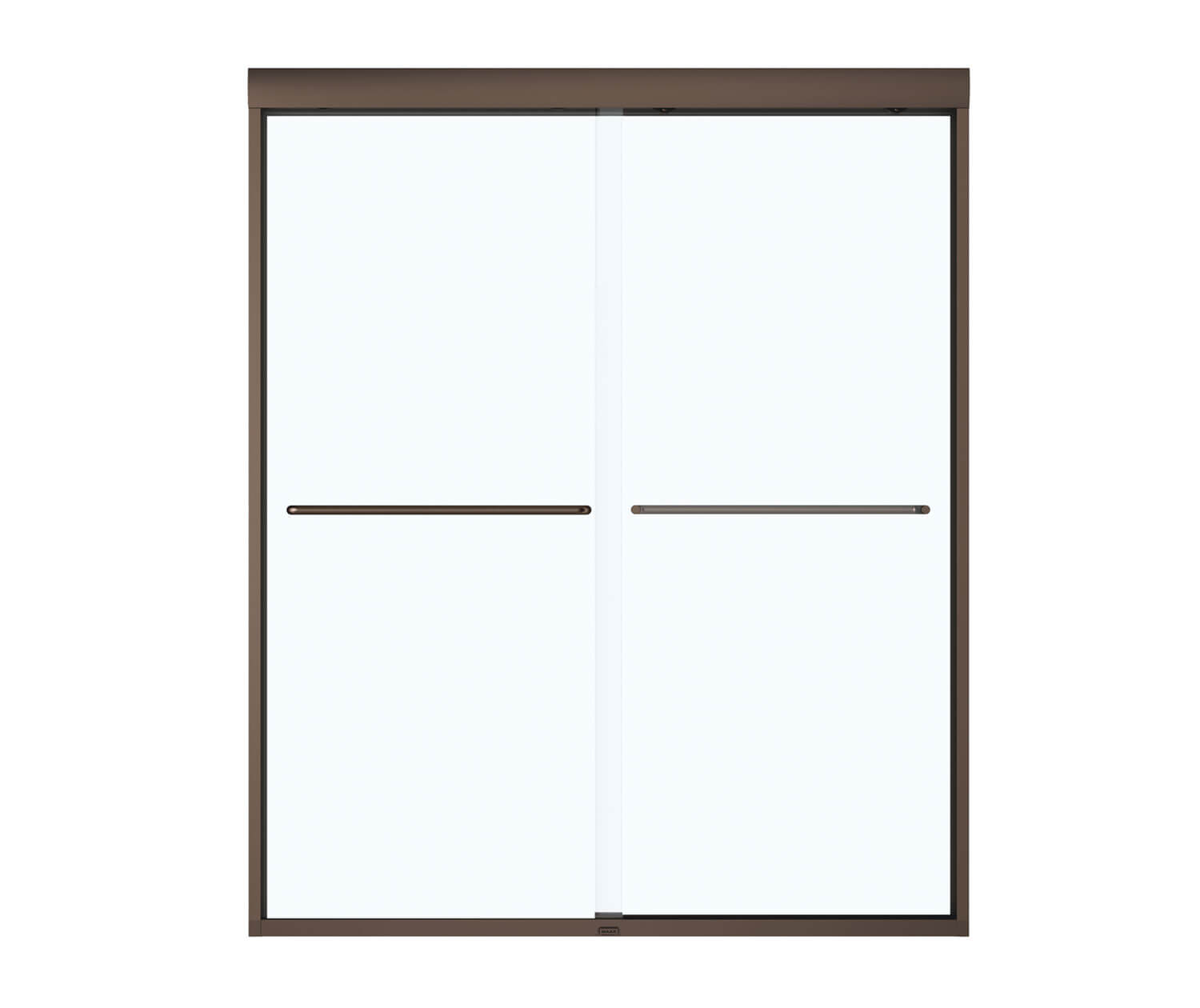 Aura 55-59 x 71 in. 6 mm Sliding Shower Door for Alcove Installation with Clear glass in Dark Bronze - Plumbing Market