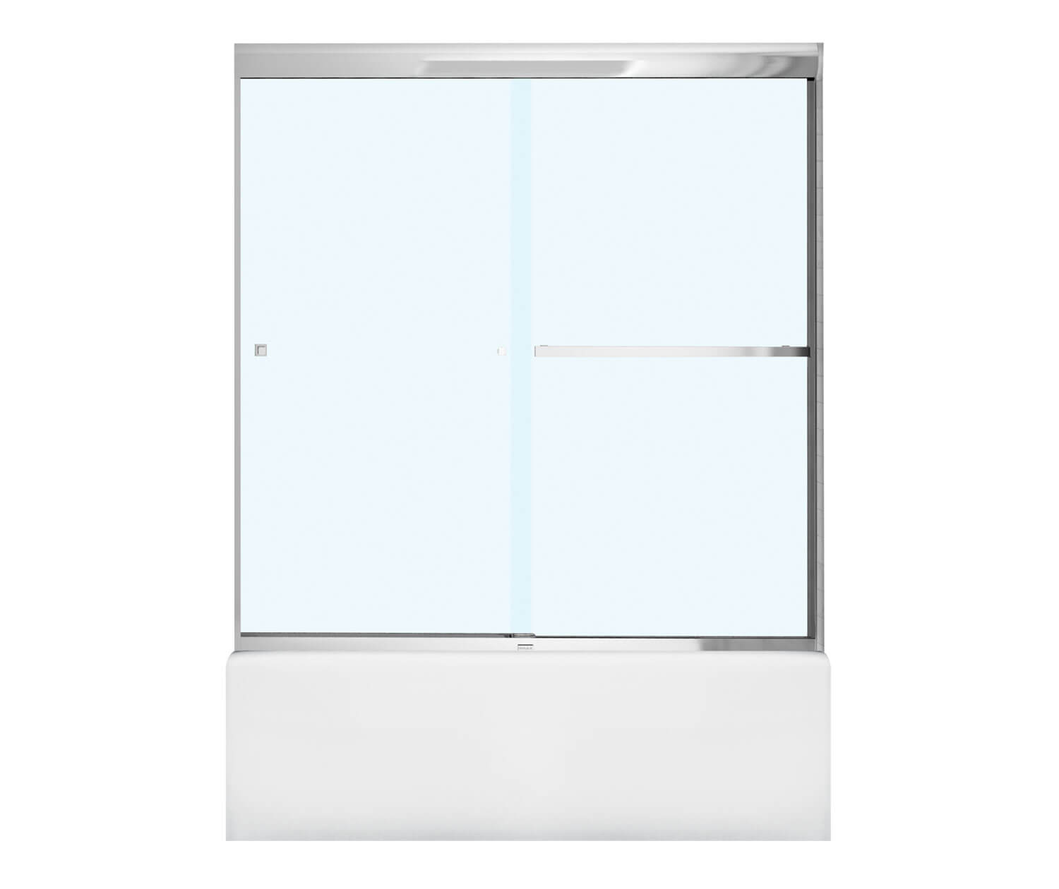 Aura SC 55-59 in. x 57 in. 8 mm Bypass Tub Door for Alcove Installation with Clear glass in Chrome - Plumbing Market
