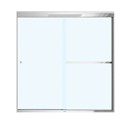 Aura SC 55-59 in. x 57 in. 8 mm Bypass Tub Door for Alcove Installation with Clear glass in Chrome - Plumbing Market