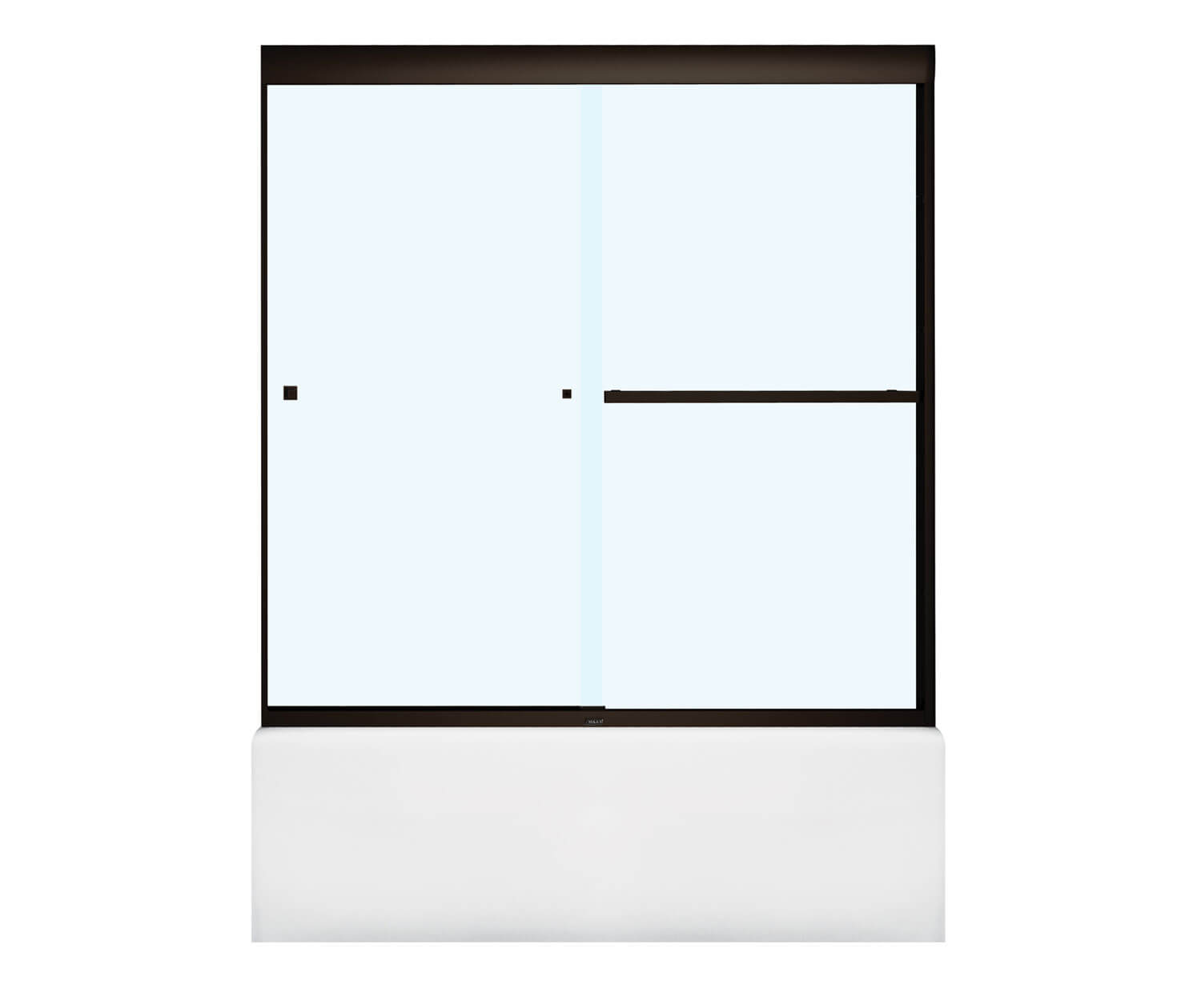 Aura SC 55-59 in. x 57 in. 8 mm Bypass Tub Door for Alcove Installation with Clear glass in Dark Bronze - Plumbing Market