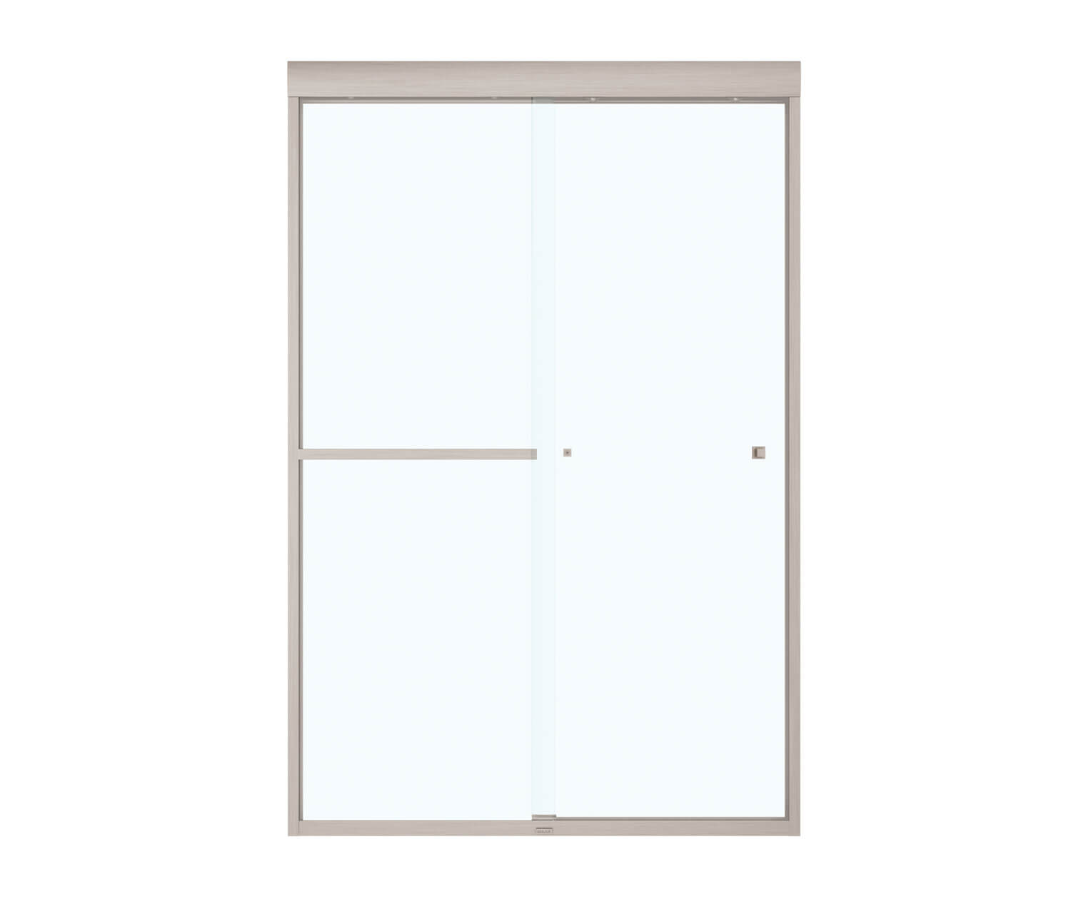 Aura 43-47 x 71 in. 8 mm Bypass Shower Door for Alcove Installation with Clear glass in Brushed Nickel - Plumbing Market