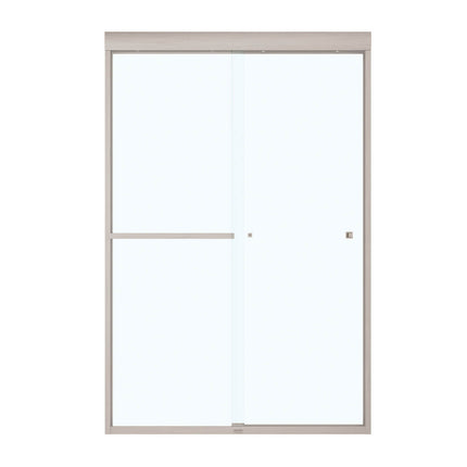 Aura 43-47 x 71 in. 8 mm Bypass Shower Door for Alcove Installation with Clear glass in Brushed Nickel - Plumbing Market