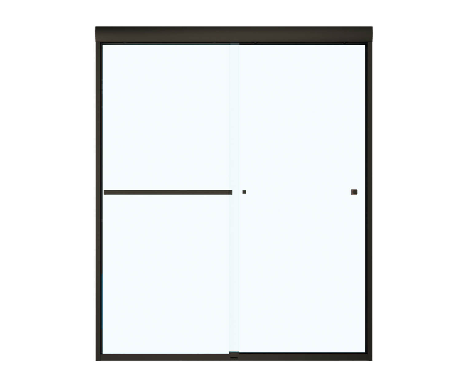 Aura 55-59 x 71 in. 8 mm Bypass Shower Door for Alcove Installation with Clear glass in Dark Bronze - Plumbing Market