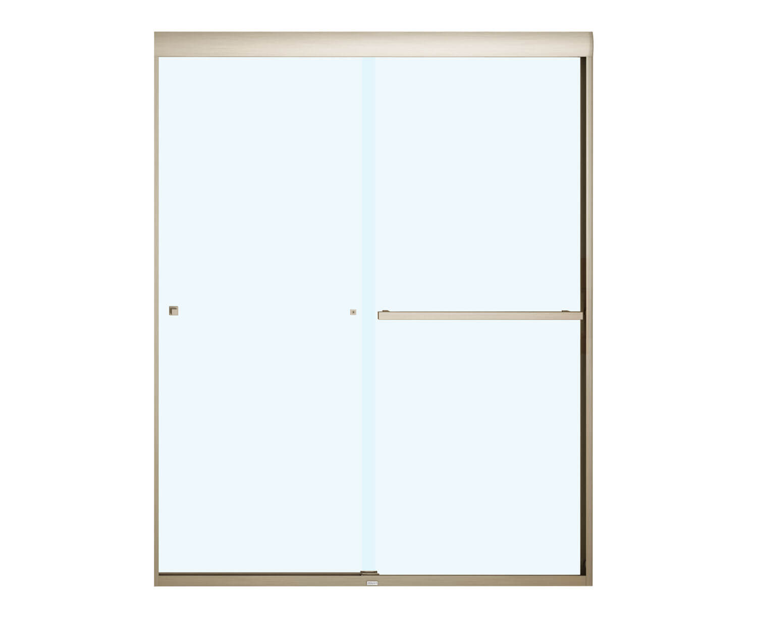 Aura 55-59 x 71 in. 8 mm Bypass Shower Door for Alcove Installation with Clear glass in Brushed Nickel - Plumbing Market