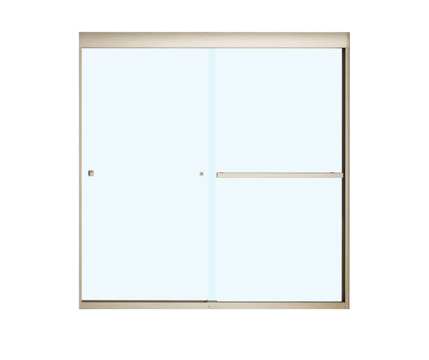 Aura 55-59 x 57 in. 8 mm Bypass Tub Door for Alcove Installation with Clear glass in Brushed Nickel - Plumbing Market