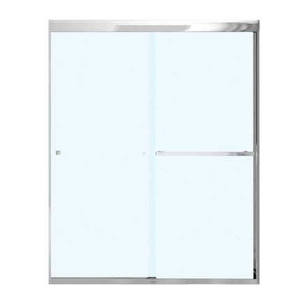 Aura SC 55-59 in. x 71 in. 8 mm Bypass Shower Door for Alcove Installation with Clear glass in Chrome - Plumbing Market