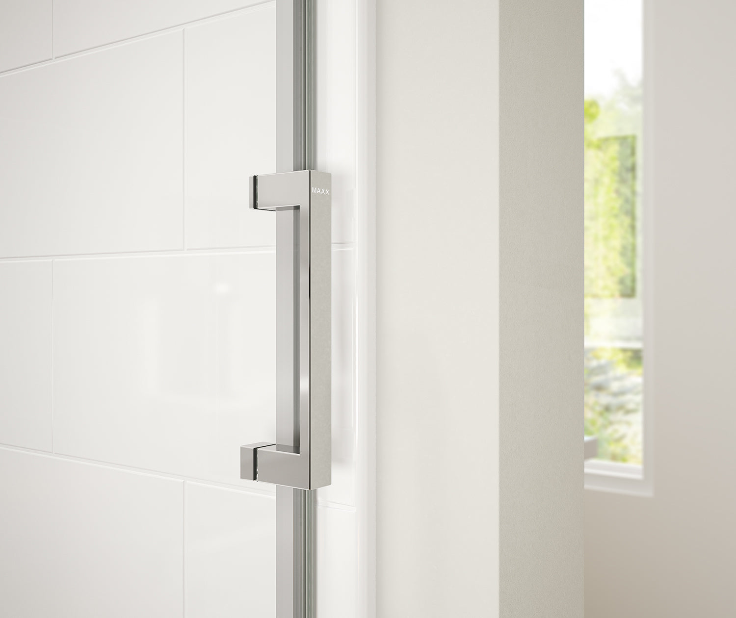 Revelation Square 56-59 x 56 ¾-59 ¼ in. 8mm Bypass Tub Door for Alcove Installation with Clear glass in Chrome - Plumbing Market