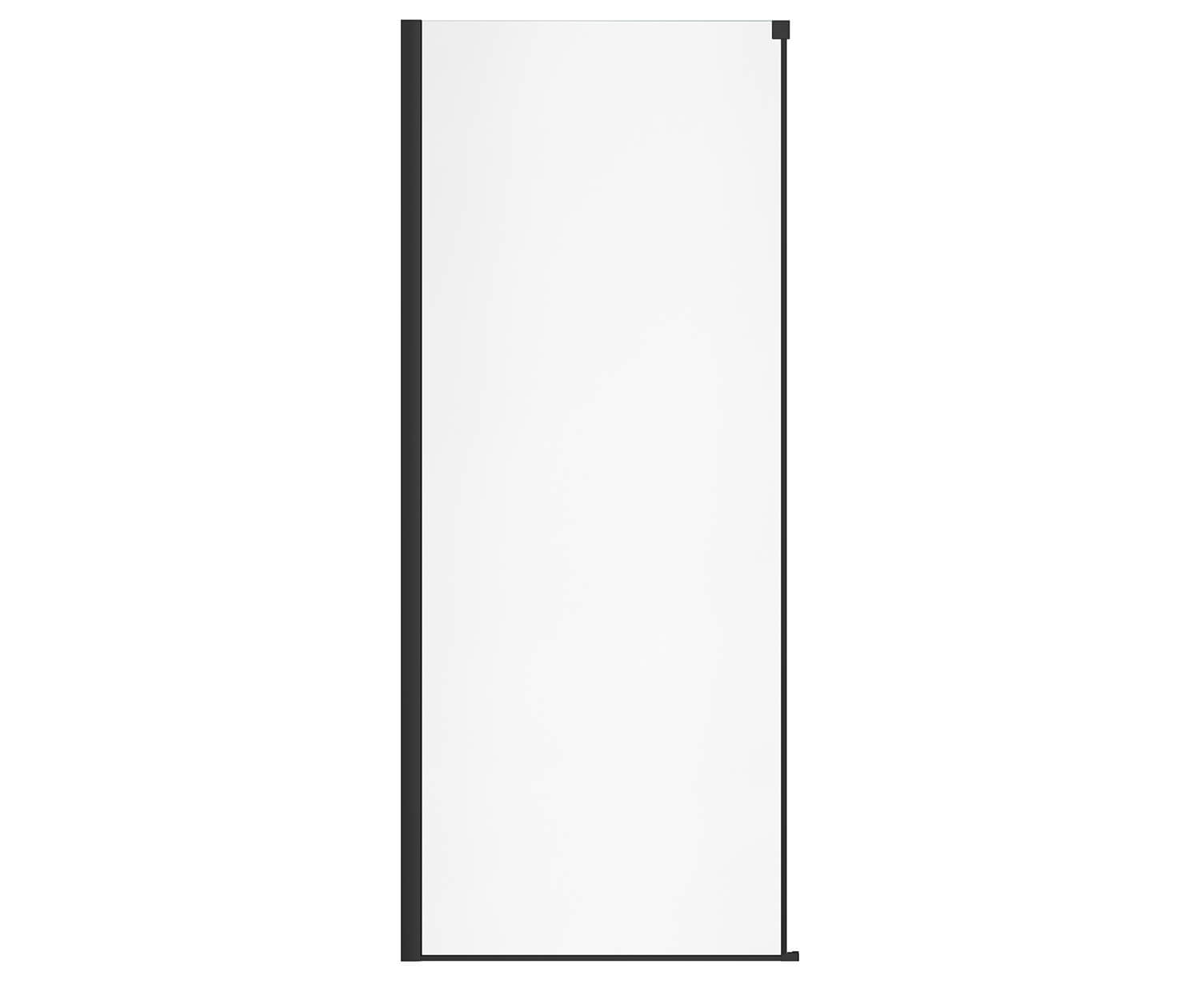 Nebula Return Panel for 36 in. Base with Clear glass in Matte Black - Plumbing Market