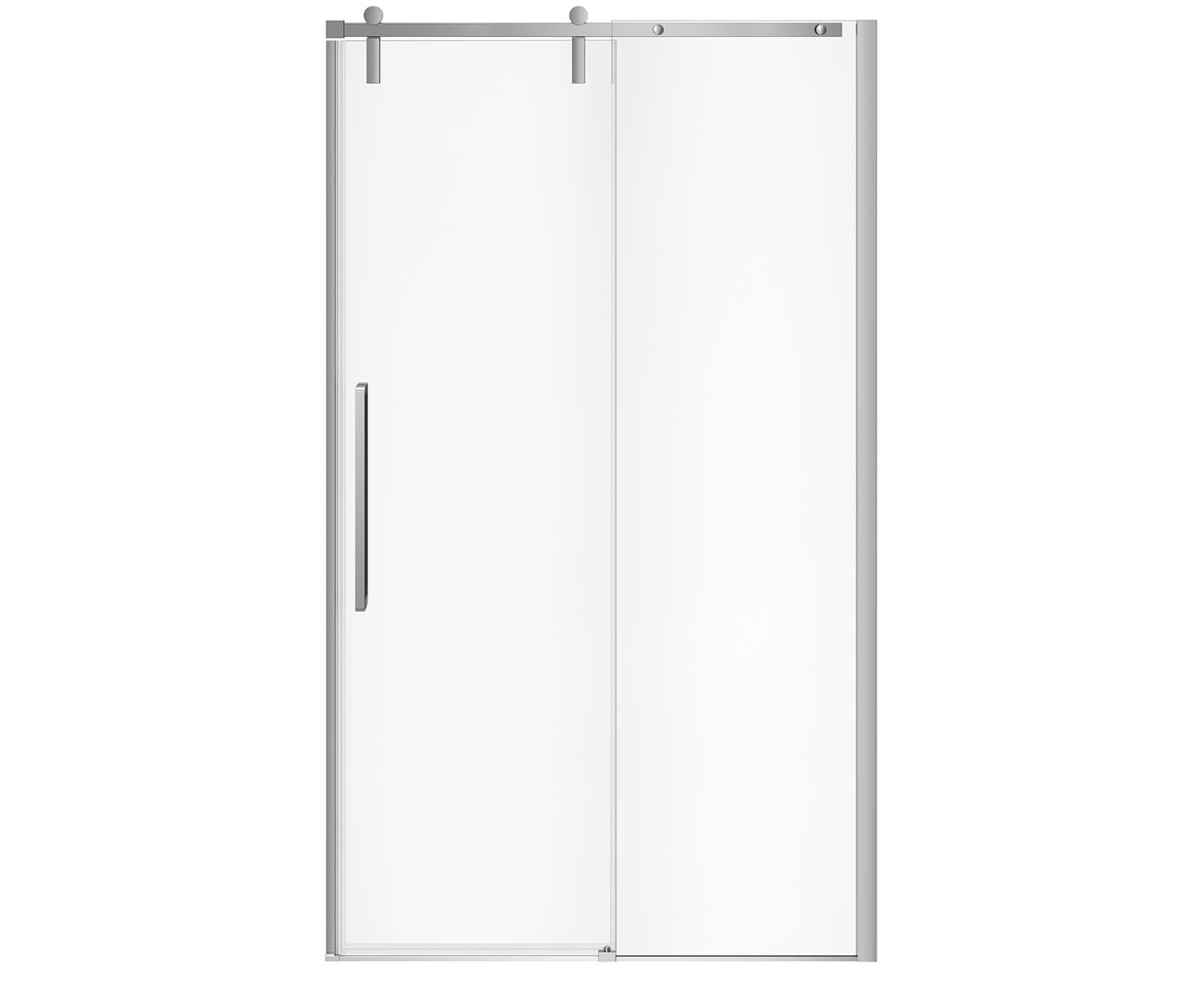 Nebula 44 ½-46 ½ x 78 ¾ in. 8mm Sliding Shower Door for Alcove Installation with Clear glass in Chrome - Plumbing Market