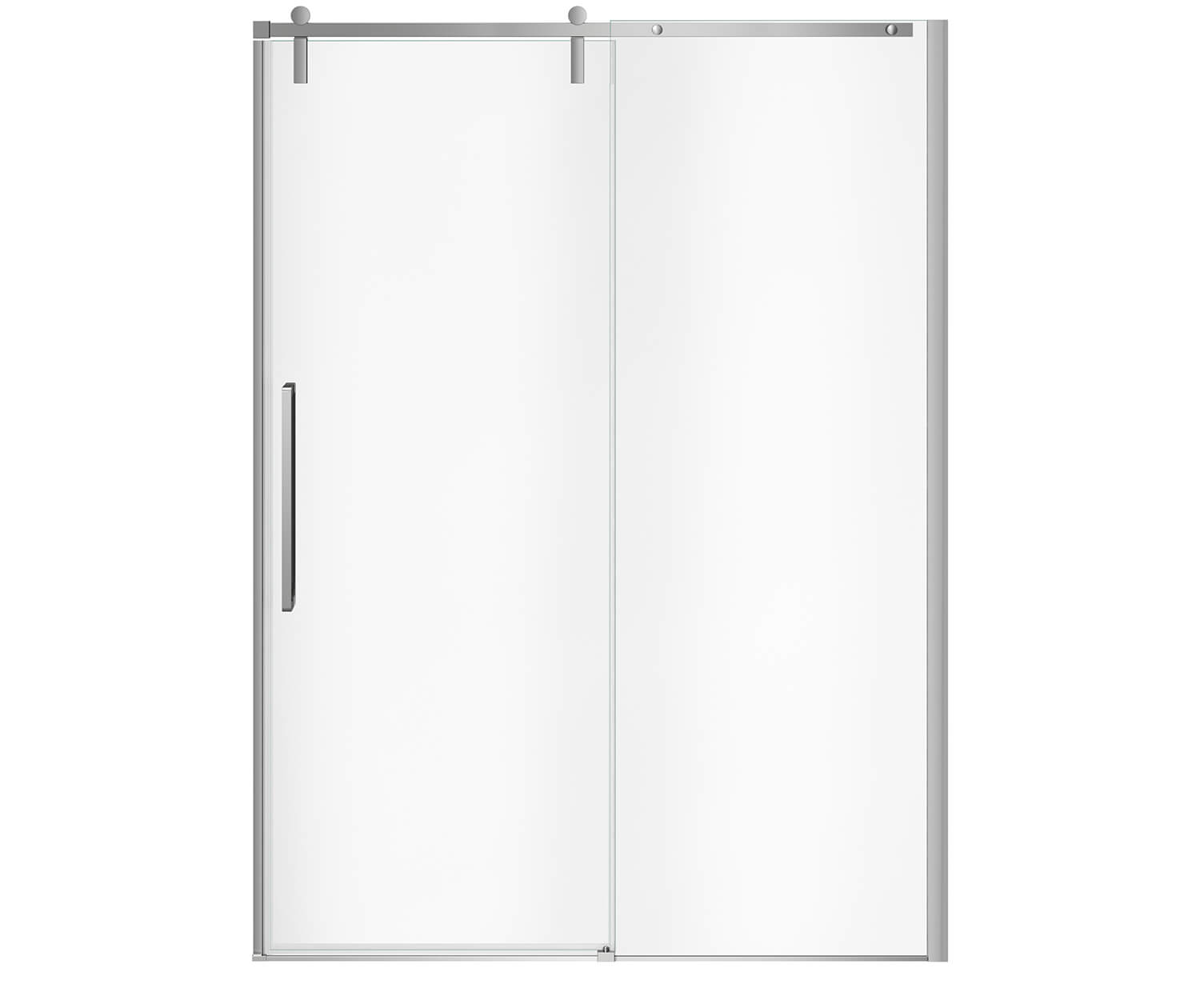 Nebula 56 ½-58 ½ x 78 ¾ in. 8mm Sliding Shower Door for Alcove Installation with Clear glass in Chrome - Plumbing Market