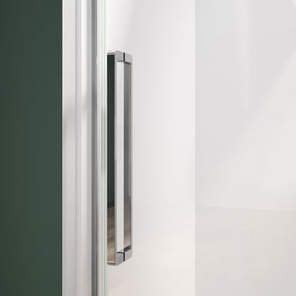 Nebula 56 ½-58 ½ x 78 ¾ in. 8mm Sliding Shower Door for Alcove Installation with Clear glass in Chrome - Plumbing Market