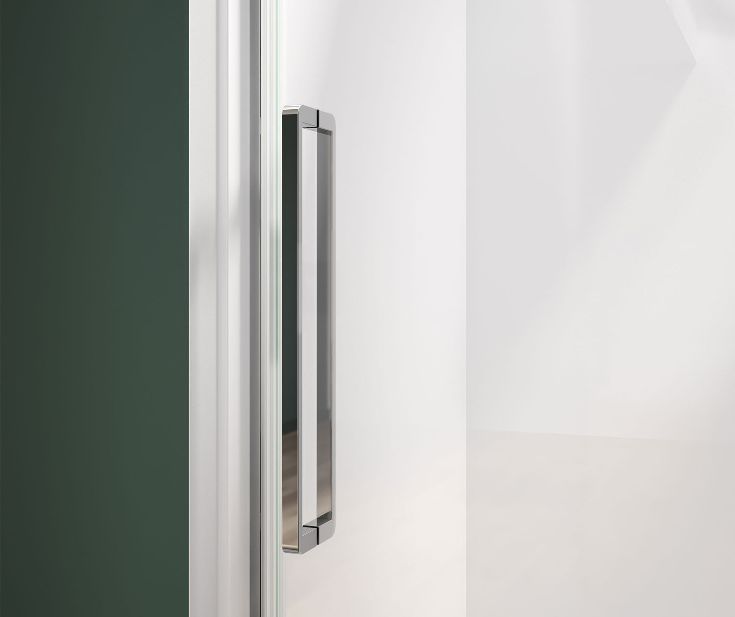 Nebula 56 ½-58 ½ x 78 ¾ in. 8mm Sliding Shower Door for Alcove Installation with Clear glass in Chrome - Plumbing Market