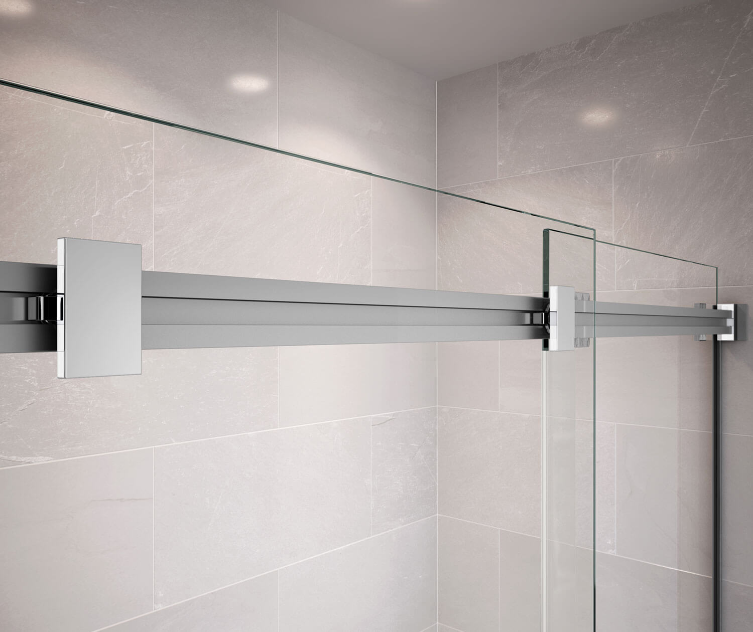 Duel 56-59 x 55 ½-59 in. 8 mm Bypass Tub Door for Alcove Installation with Clear glass in Chrome - Plumbing Market