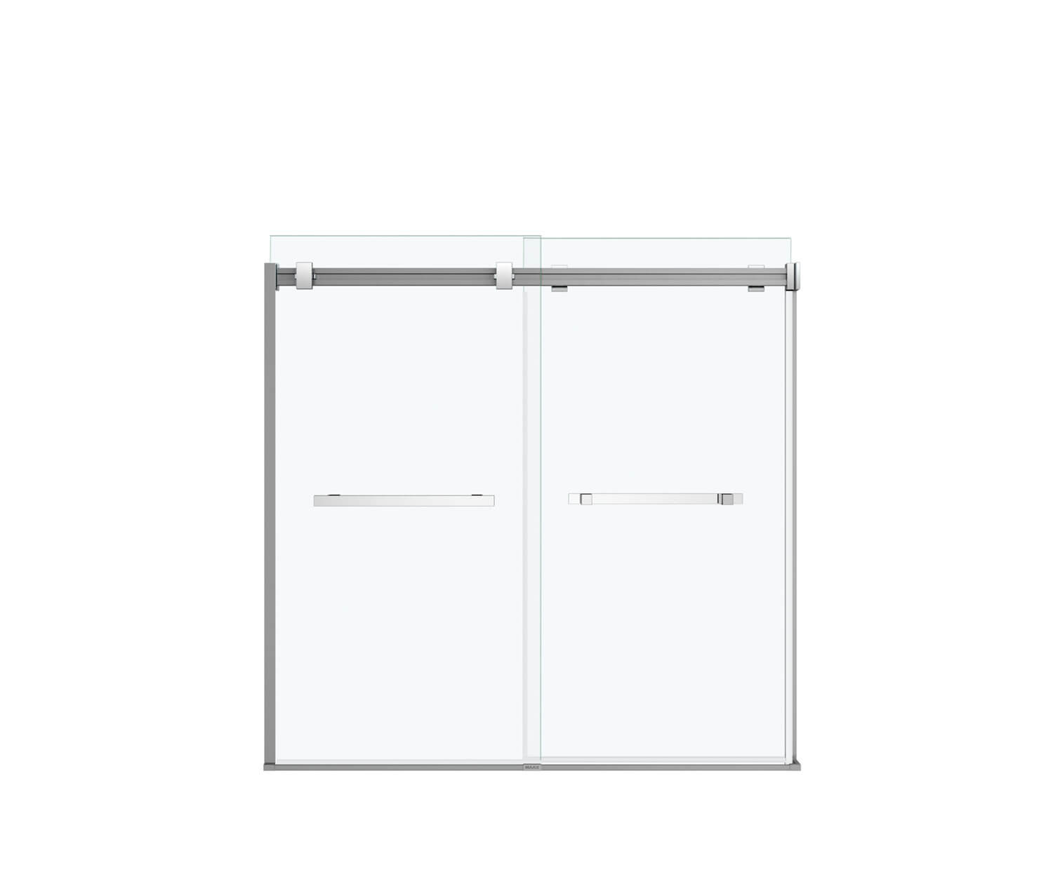 Duel 56-59 x 55 ½-59 in. 8 mm Bypass Tub Door for Alcove Installation with Clear glass in Chrome - Plumbing Market