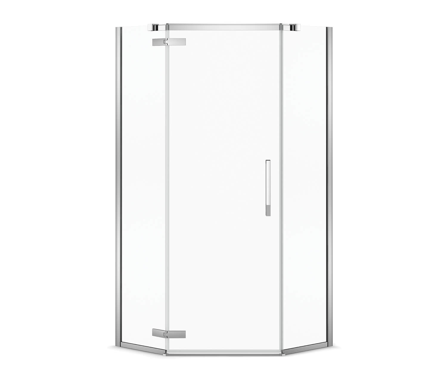 Maax Link Neo-angle 40 x 40 x 75 in. 8mm Pivot Shower Door for Corner Installation with Clear glass in Chrome 136321-900-084-000 - Plumbing Market