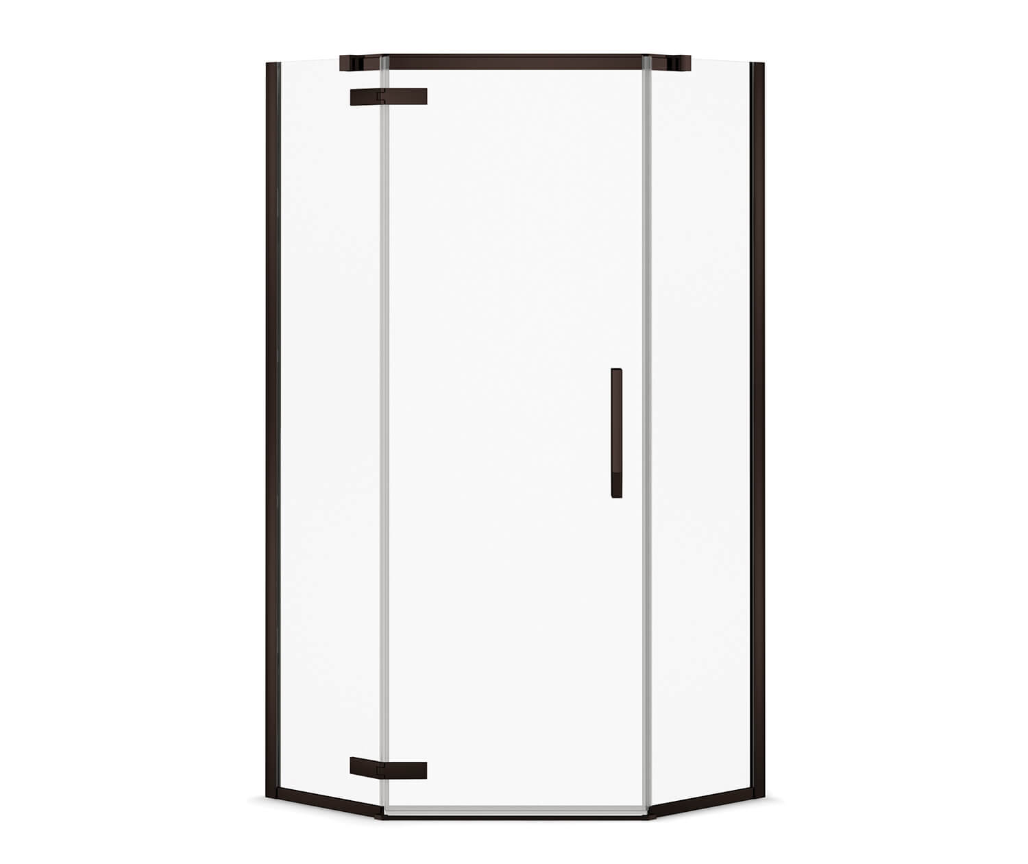 Maax Link Neo-angle 40 x 40 x 75 in. 8mm Pivot Shower Door for Corner Installation with Clear glass in Dark Bronze 136321-900-173-000 - Plumbing Market