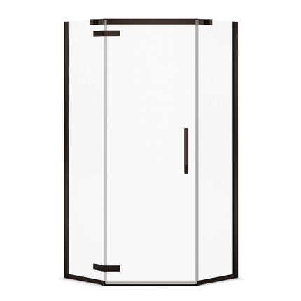 Maax Link Neo-angle 40 x 40 x 75 in. 8mm Pivot Shower Door for Corner Installation with Clear glass in Dark Bronze 136321-900-173-000 - Plumbing Market