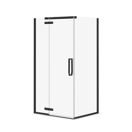 Link Rectangular 42 x 34 x 75 in. 8mm Pivot Shower Door for Corner Installation with Clear glass in Dark Bronze - Plumbing Market