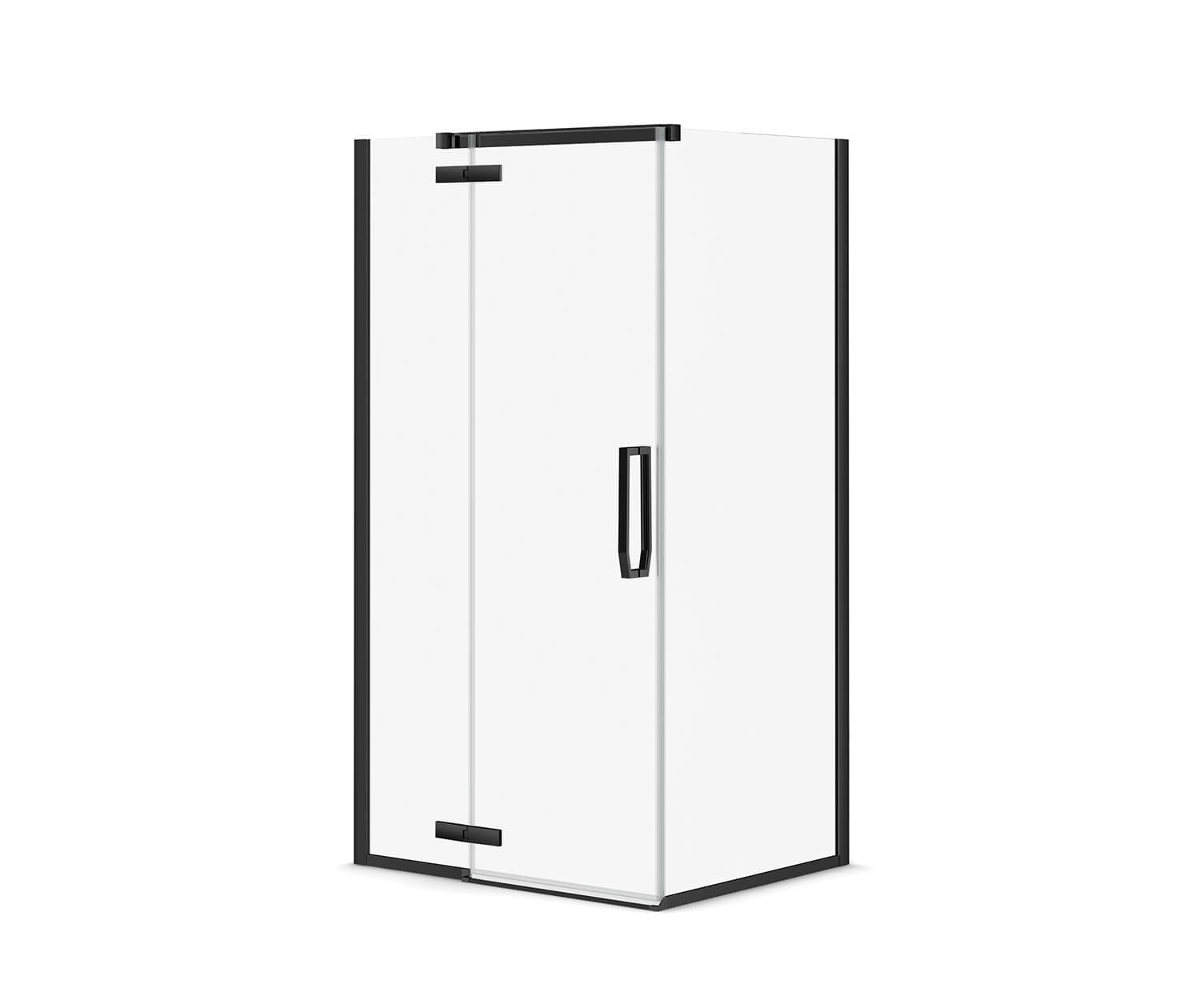 Link Rectangular 42 x 34 x 75 in. 8mm Pivot Shower Door for Corner Installation with Clear glass in Dark Bronze - Plumbing Market