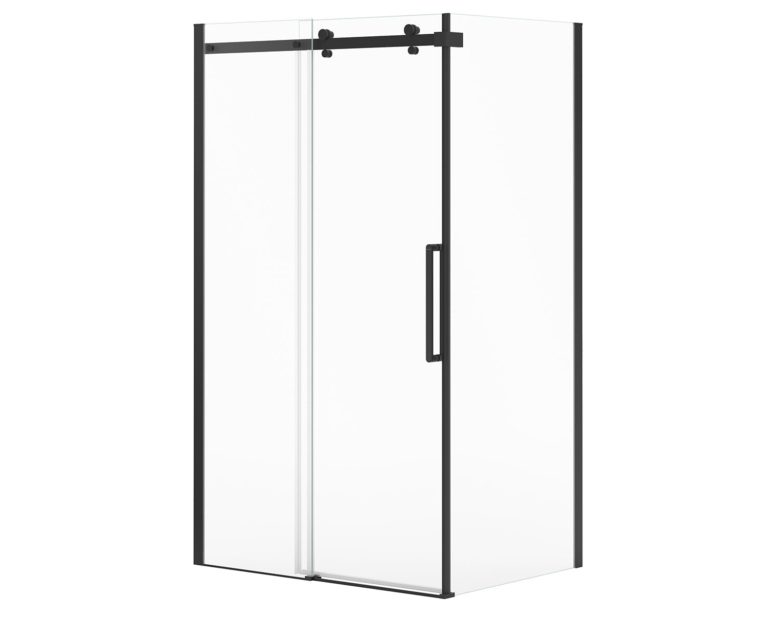 Halo Pro GS Return Panel for 32 in. Base with GlassShield® glass in Matte Black - Plumbing Market