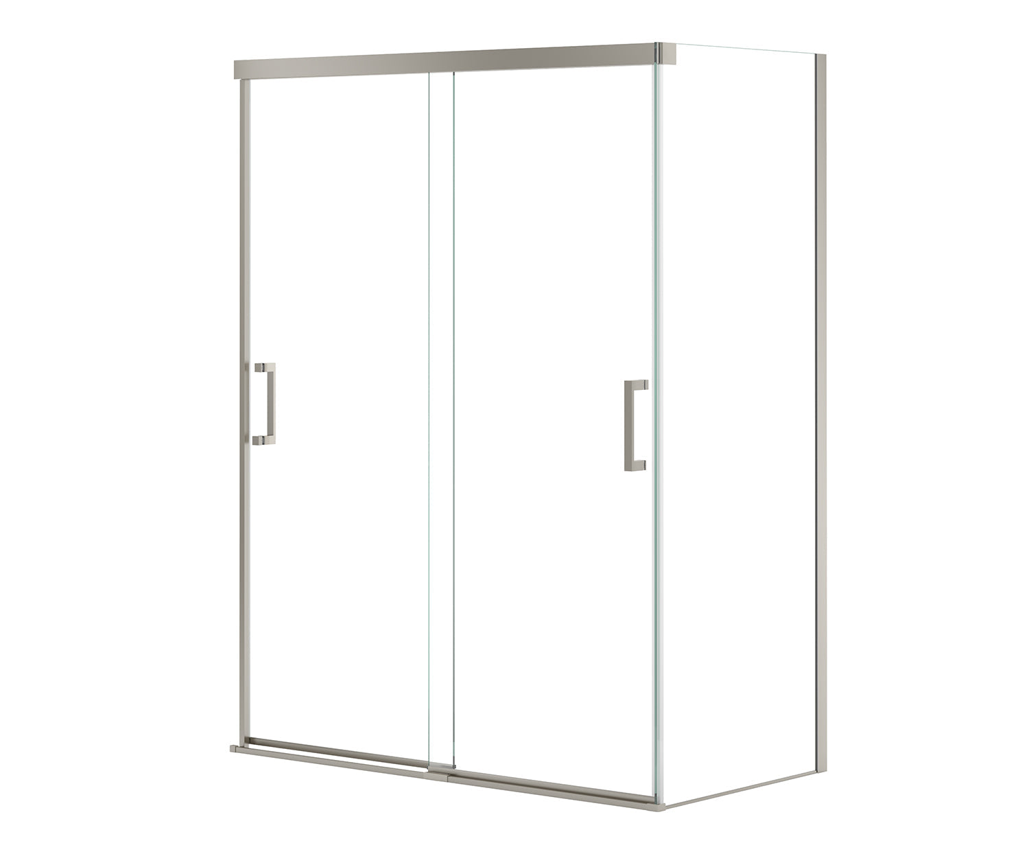 Incognito 76 Return Panel for 32 in. Base with Clear glass in Brushed Nickel - Plumbing Market