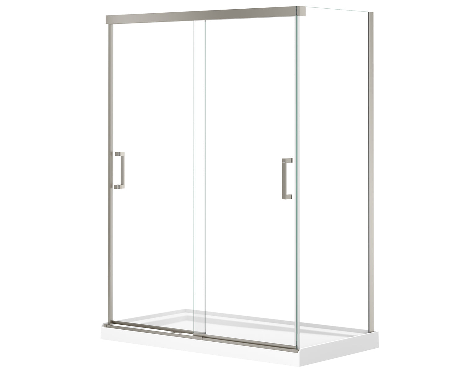 Incognito 76 Return Panel for 32 in. Base with Clear glass in Brushed Nickel - Plumbing Market