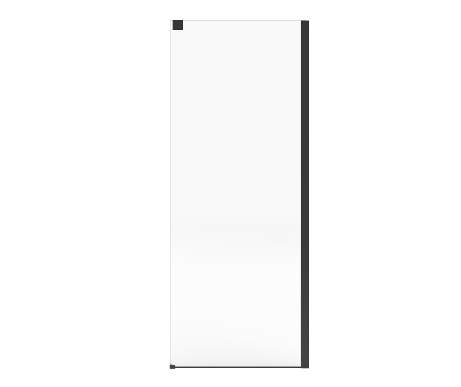 Incognito 76 Return Panel for 32 in. Base with Clear glass in Matte Black - Plumbing Market