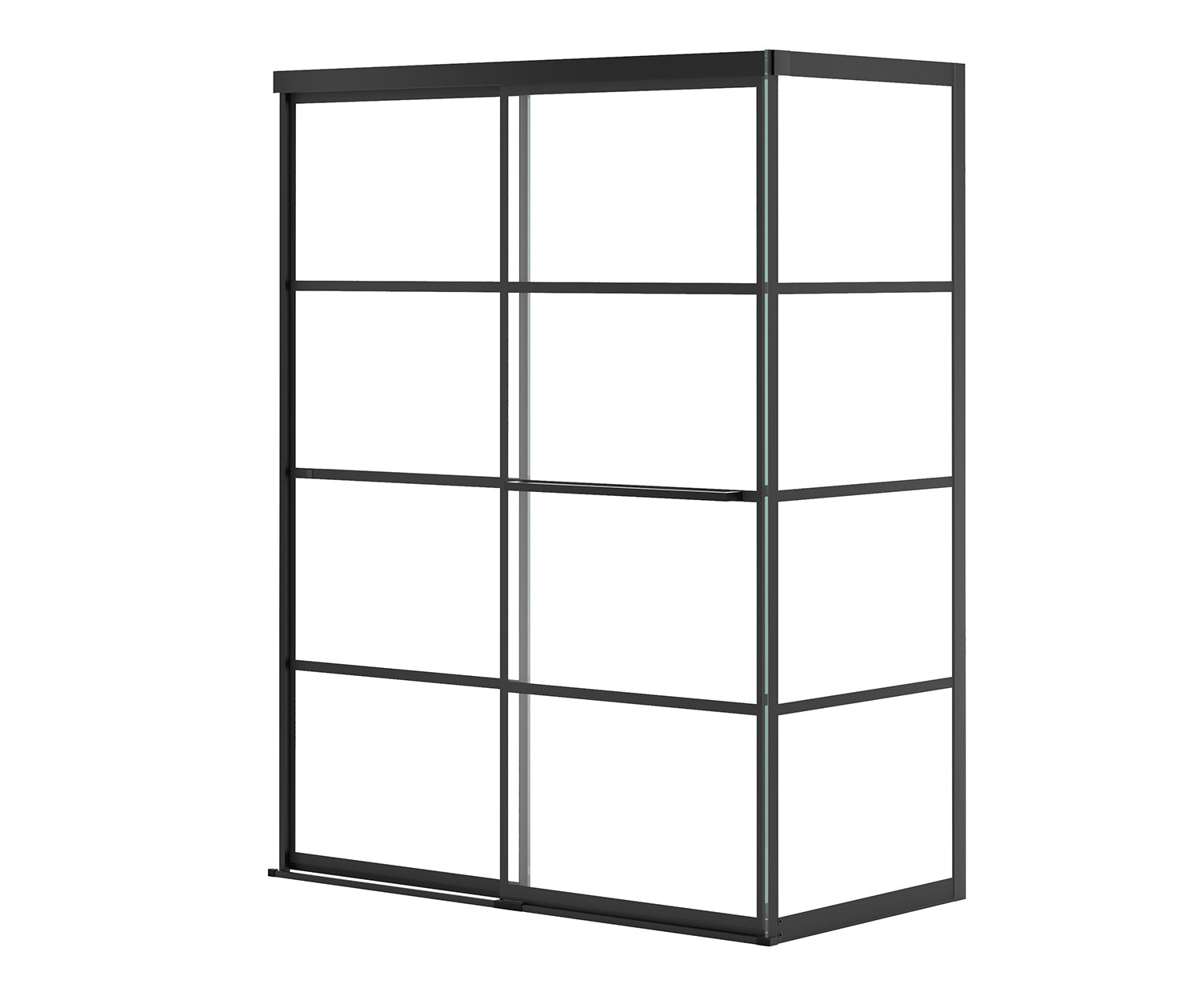 Incognito 76 Return Panel for 32 in. Base with Shaker glass in Matte Black - Plumbing Market