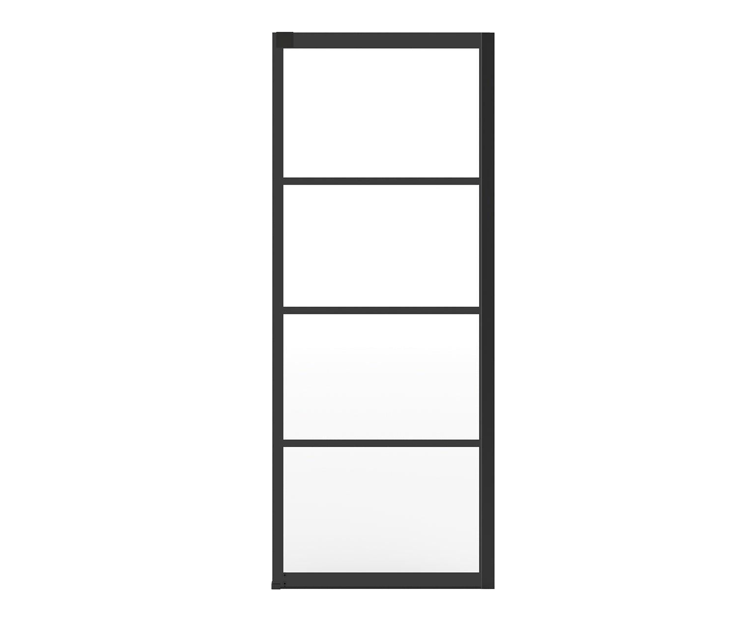 Incognito 76 Return Panel for 32 in. Base with Shaker glass in Matte Black - Plumbing Market