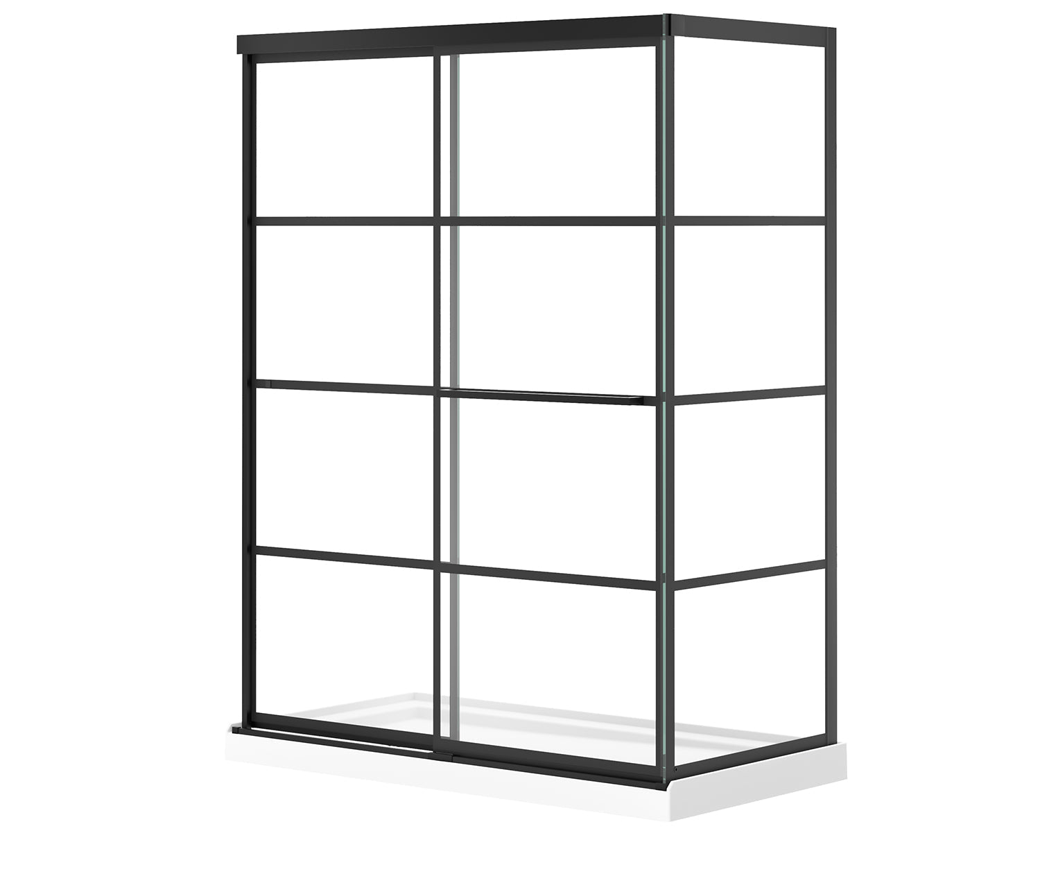 Incognito 76 Return Panel for 32 in. Base with Shaker glass in Matte Black - Plumbing Market