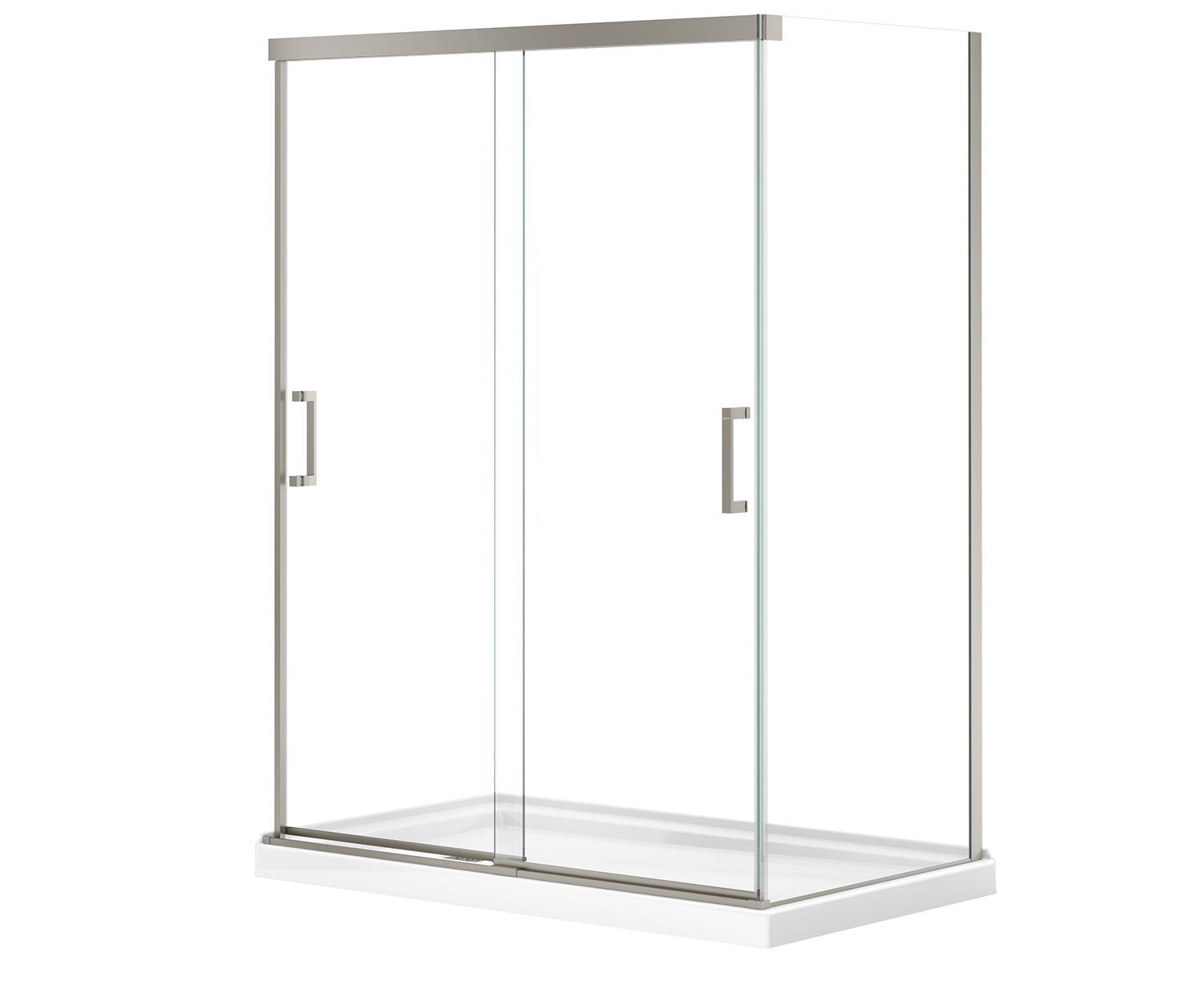 Incognito 76 Return Panel for 36 in. Base with Clear glass in Brushed Nickel - Plumbing Market