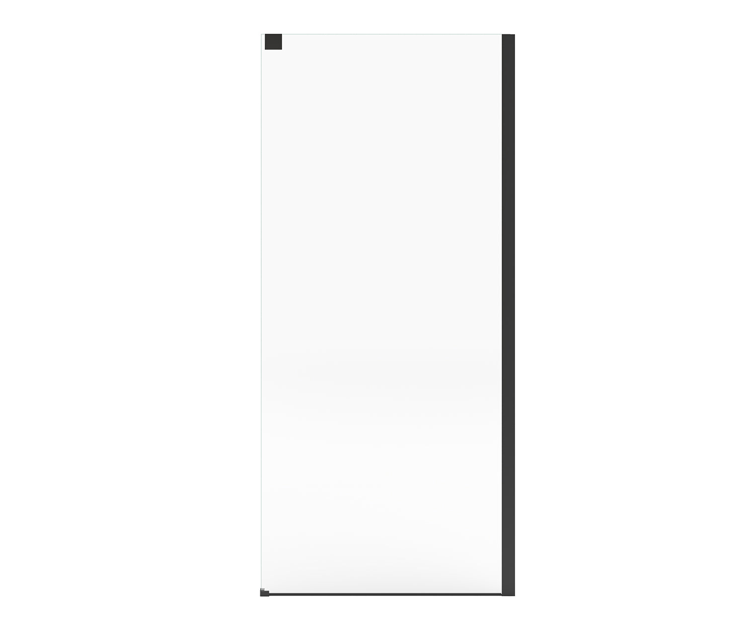 Incognito 76 Return Panel for 36 in. Base with Clear glass in Matte Black - Plumbing Market