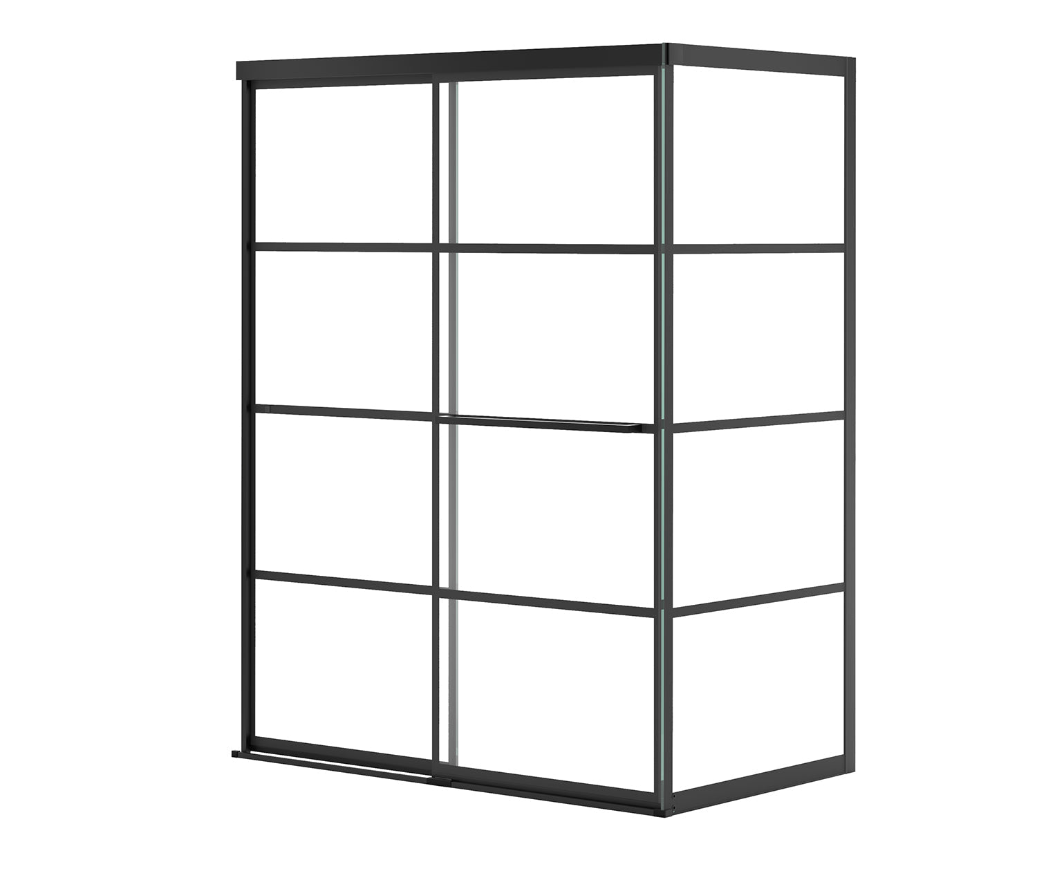 Incognito 76 Return Panel for 36 in. Base with Shaker glass in Matte Black - Plumbing Market