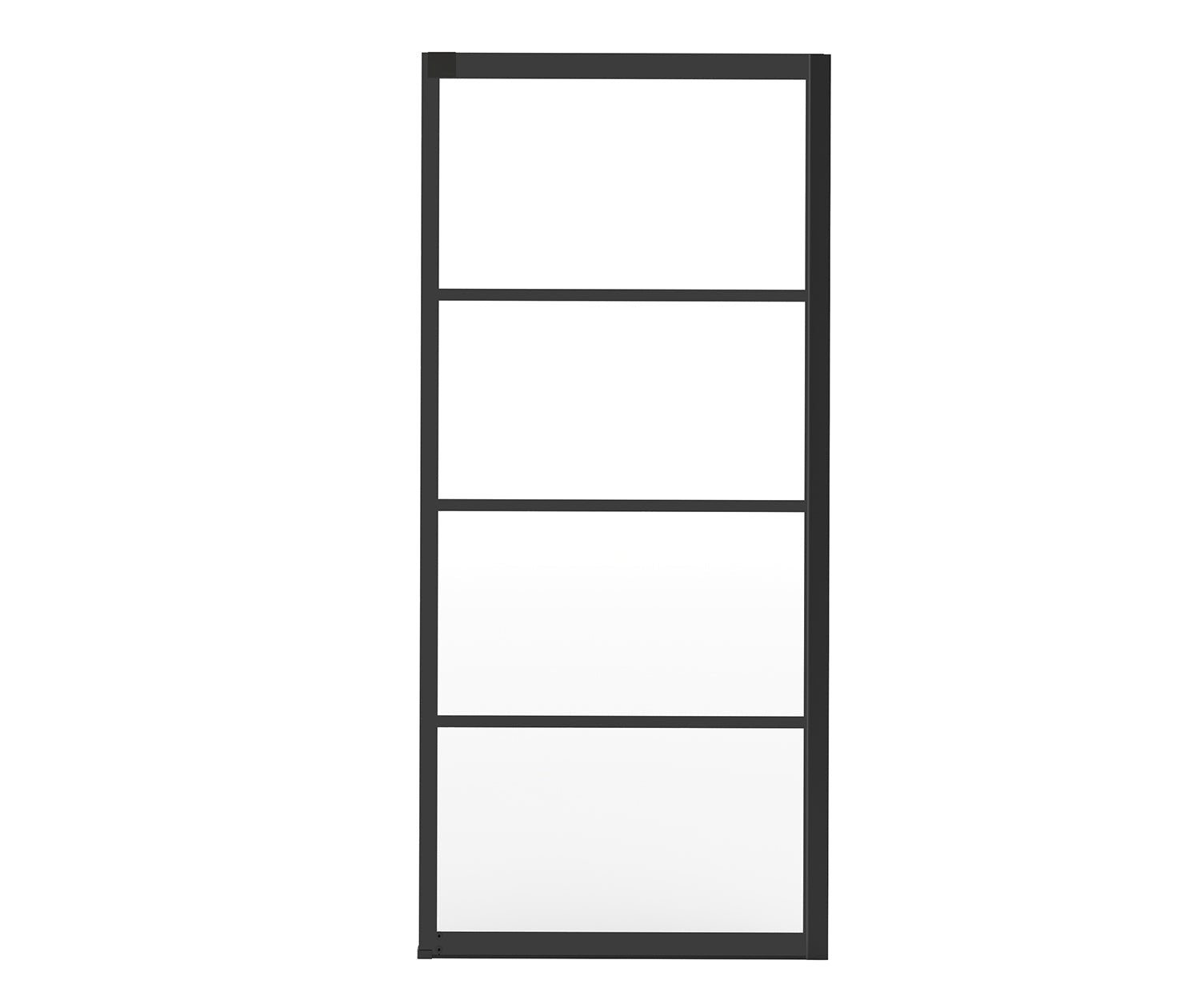 Incognito 76 Return Panel for 36 in. Base with Shaker glass in Matte Black - Plumbing Market