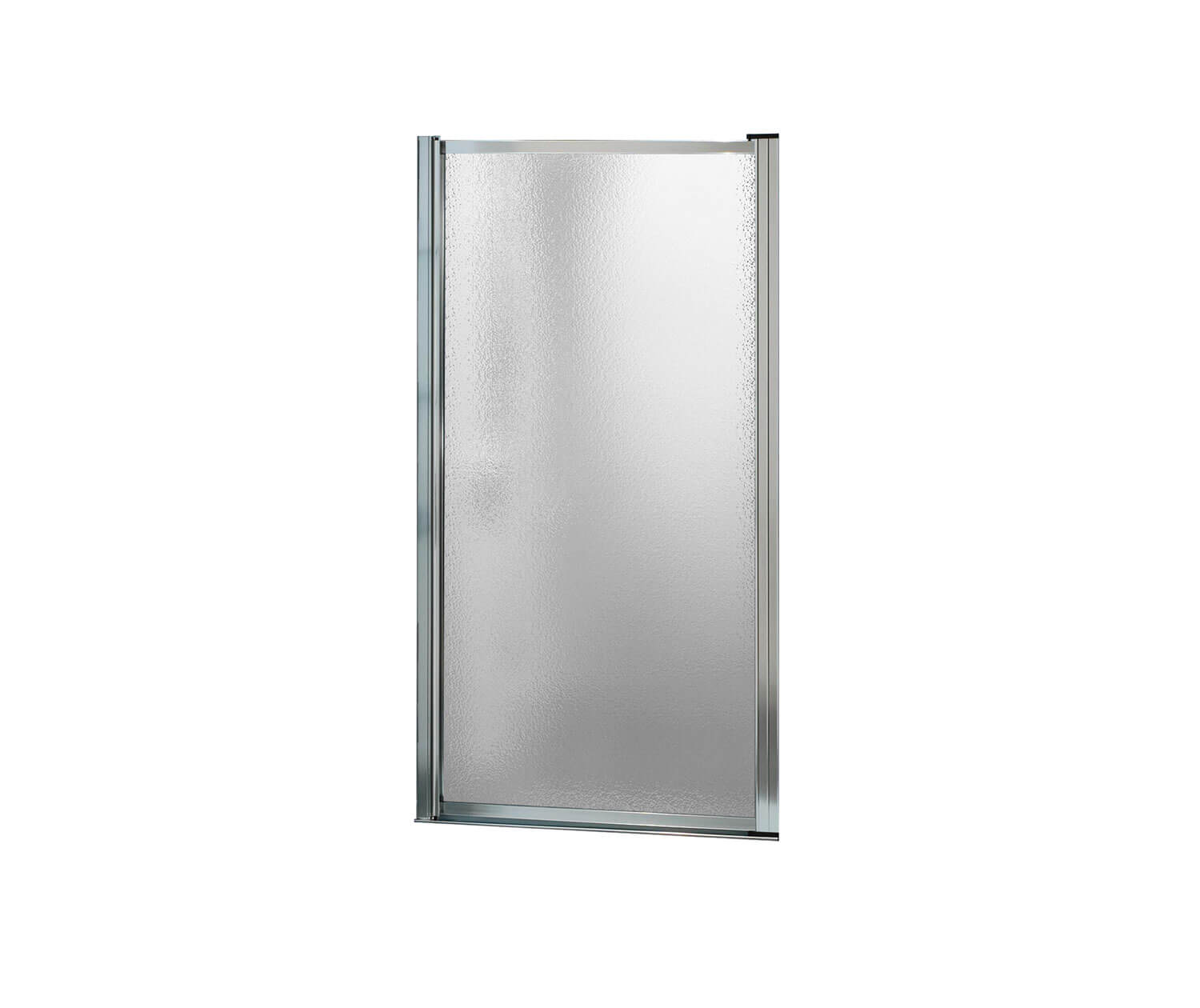 Pivolok 19-20 ¾ x 64 ½ in. Pivot Shower Door for Alcove Installation with Raindrop glass in Chrome - Plumbing Market