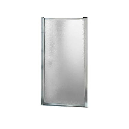 Pivolok 21-22 ¾ x 64 ½ in. Pivot Shower Door for Alcove Installation with Raindrop glass in Chrome - Plumbing Market