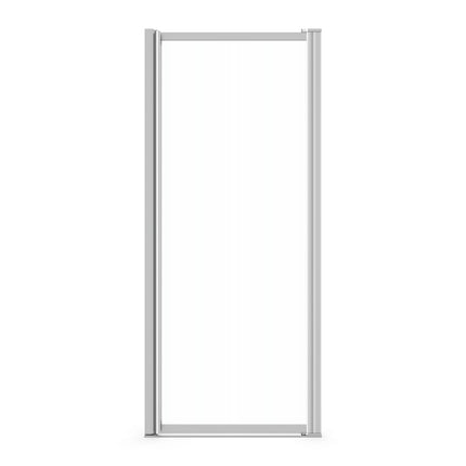 Pivolok 21-22 ¾ x 64 ½ in. Pivot Shower Door for Alcove Installation with Clear glass in Chrome - Plumbing Market