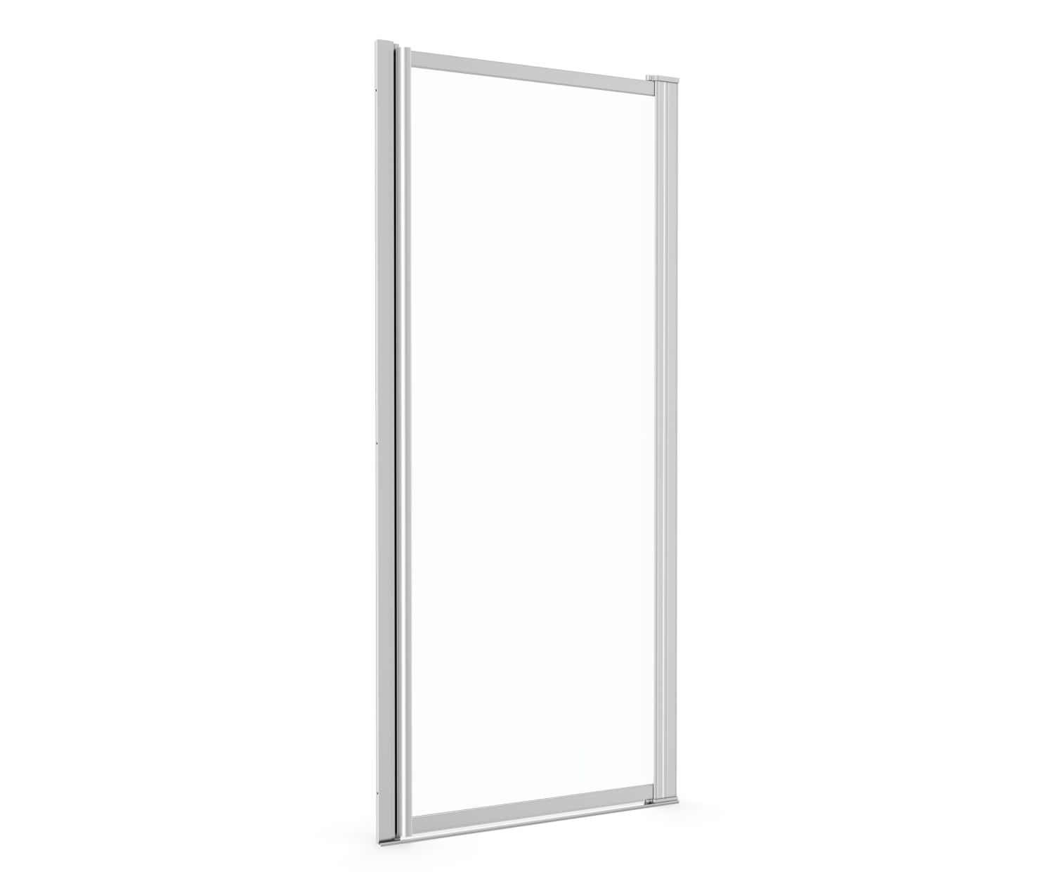 Pivolok 19-20 ¾ x 64 ½ in. Pivot Shower Door for Alcove Installation with Clear glass in Chrome - Plumbing Market